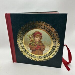 Vintage Christmas Album Journal w/Photo Vignettes Memory Notes 10.5x10.5”